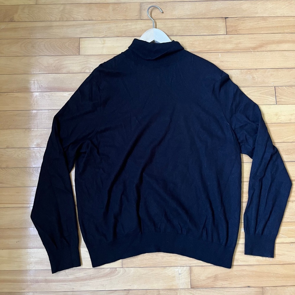 Vince Black Wool Cashmere Turtleneck Sweater Mens XXL Long Sleeve Roll Neck